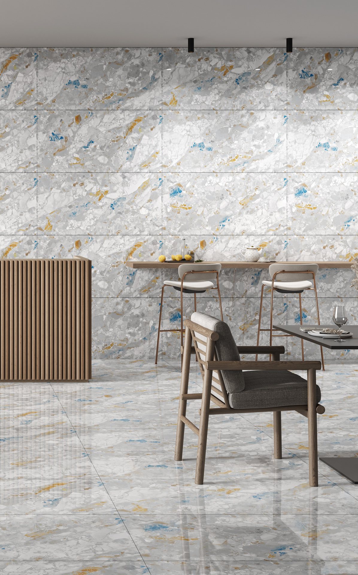 Cold Emerald Room Scene