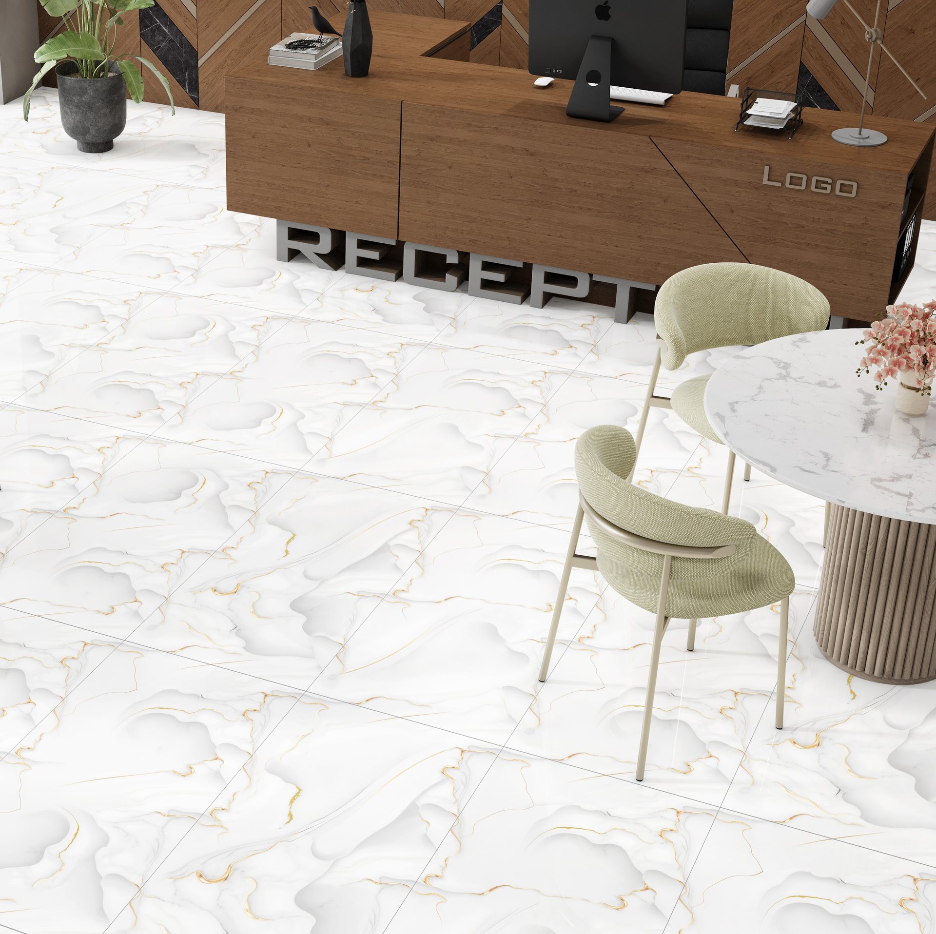 Golden Aura Room Scene