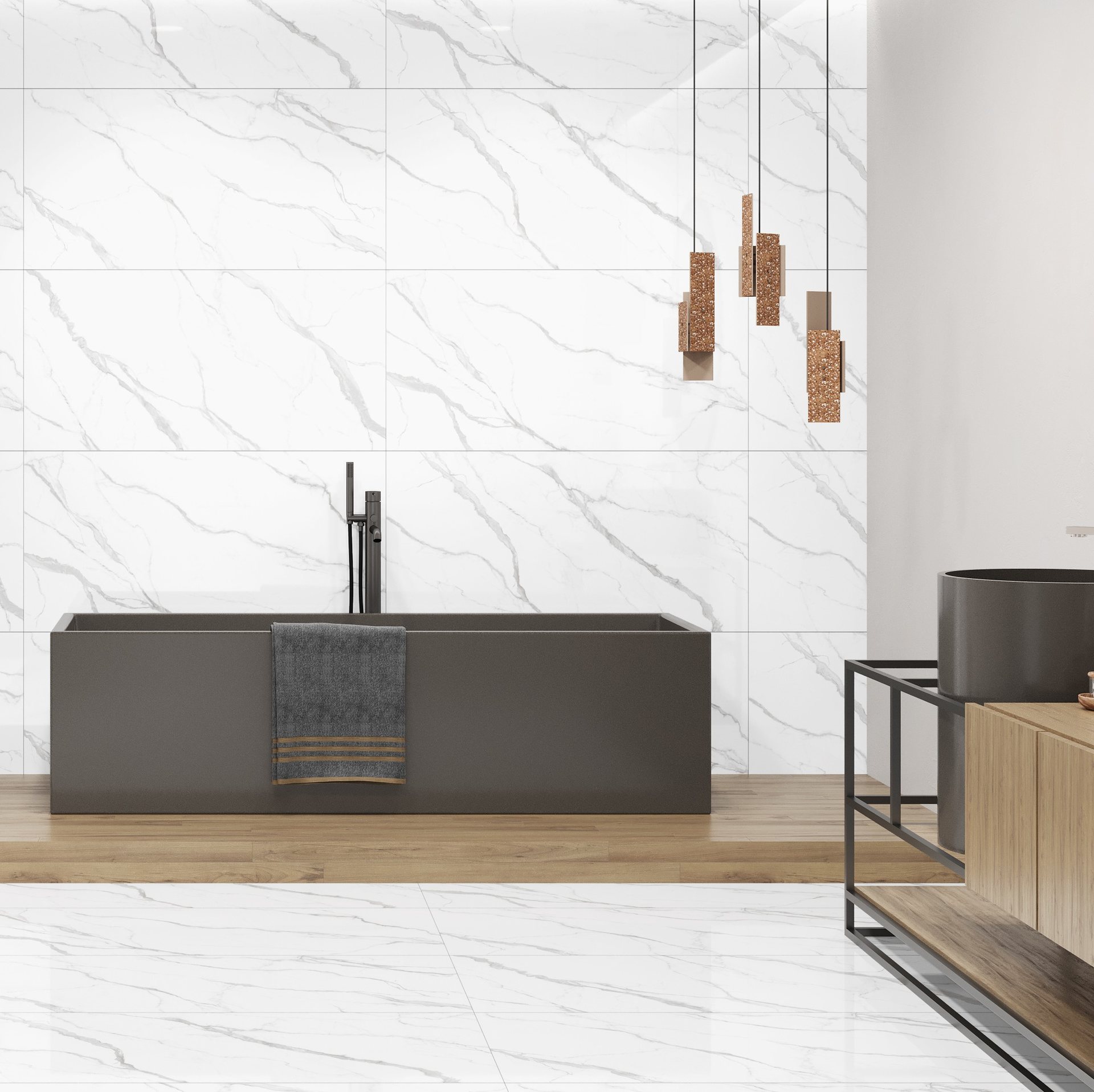 Swiss Statuario Room Scene