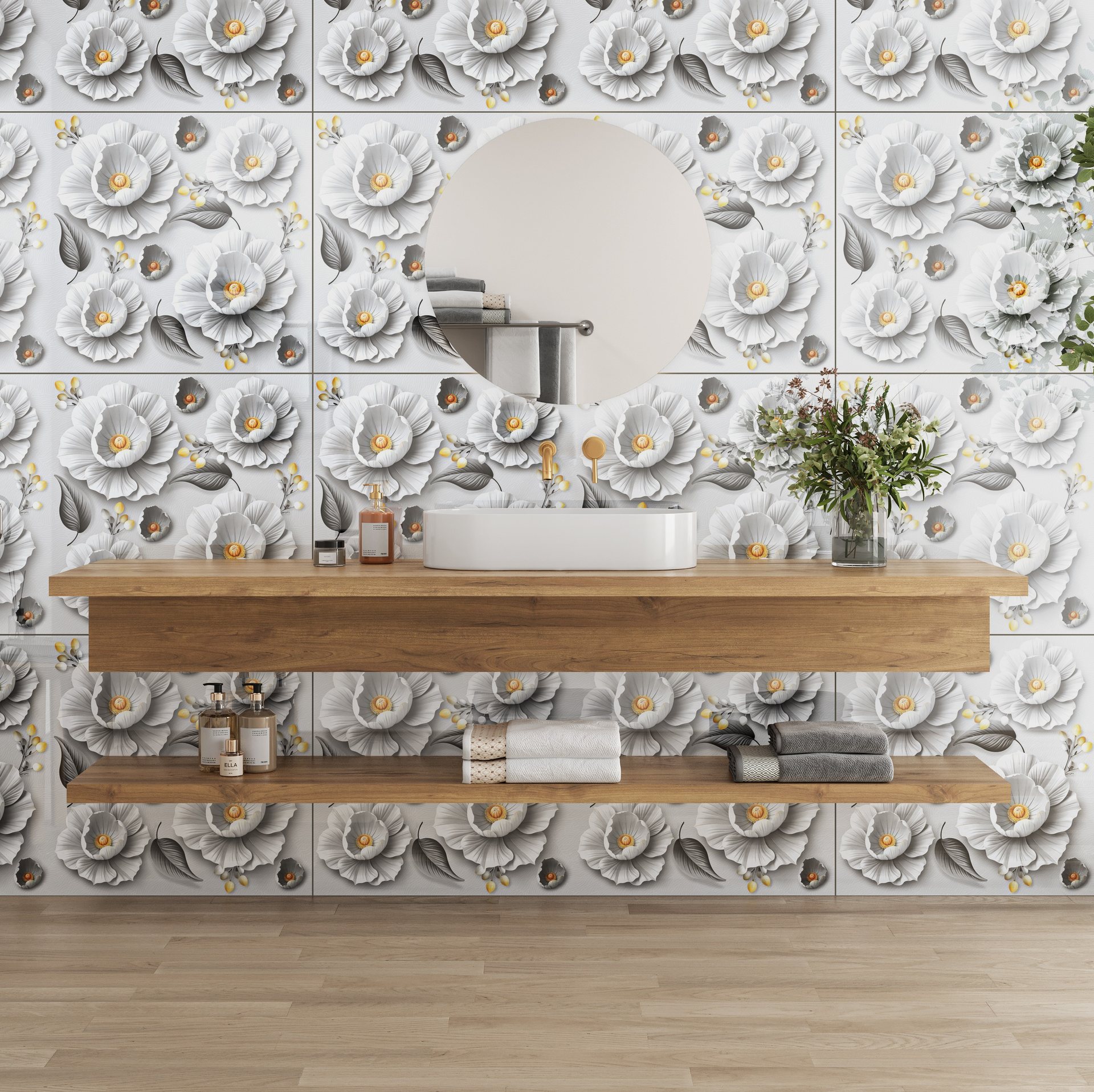 White Peony Room Scene
