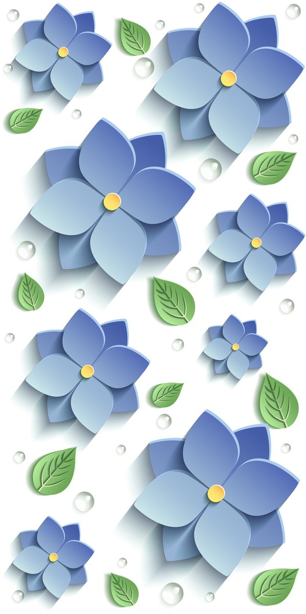 Blue Blossom Tile Face