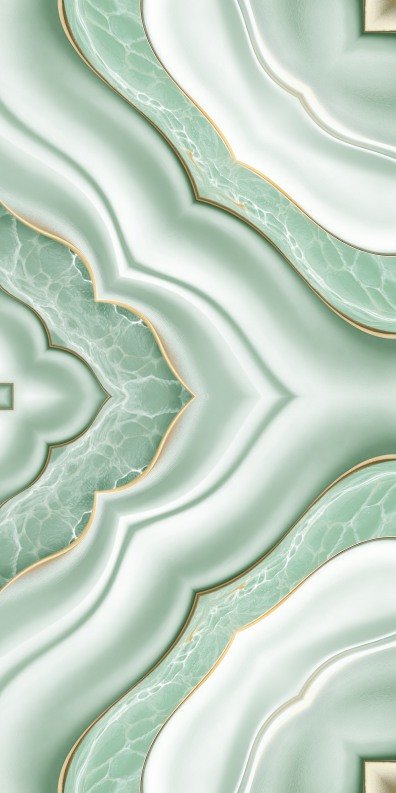 Emerald Wave Tile Face