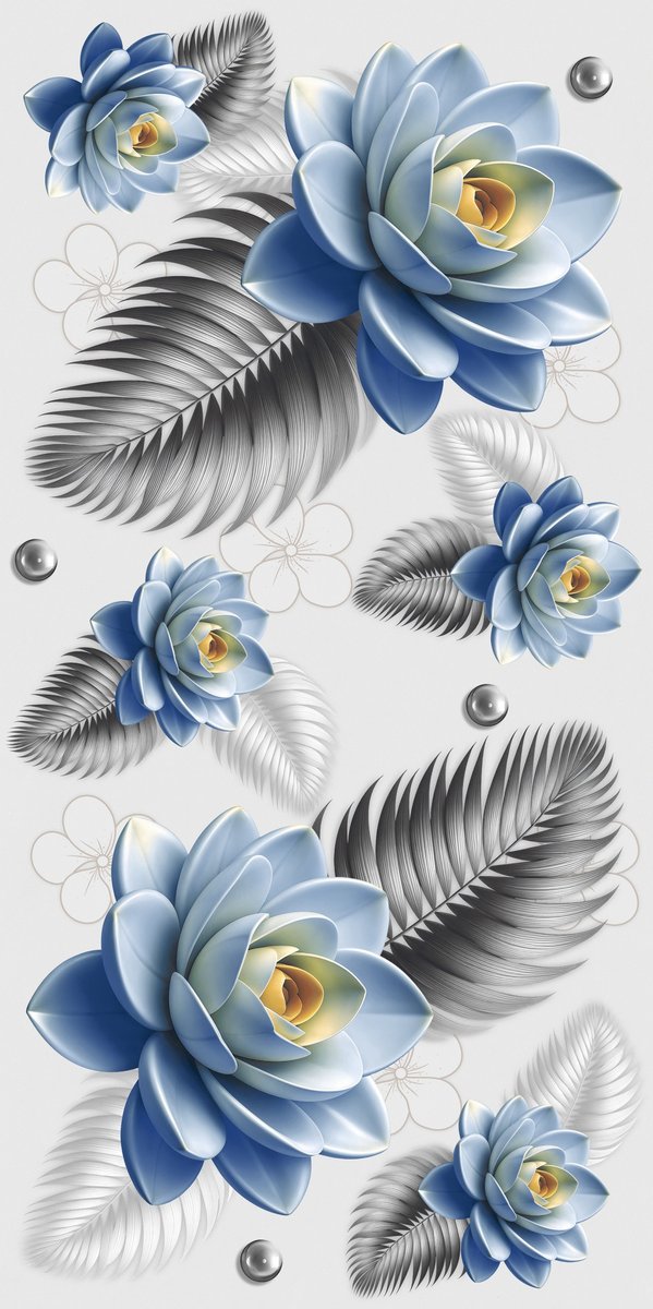 Marine Lotus Tile Face